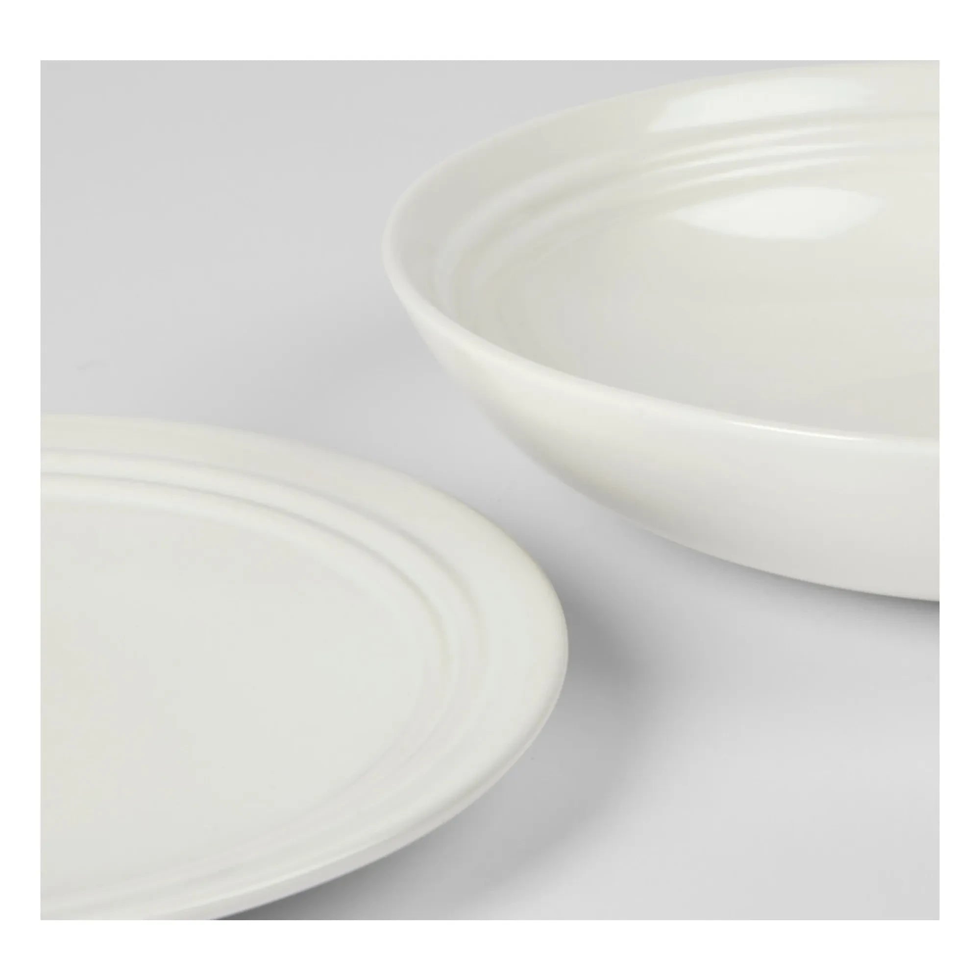 Broste Copenhagen - Stevns Stoneware Soup Plate | White