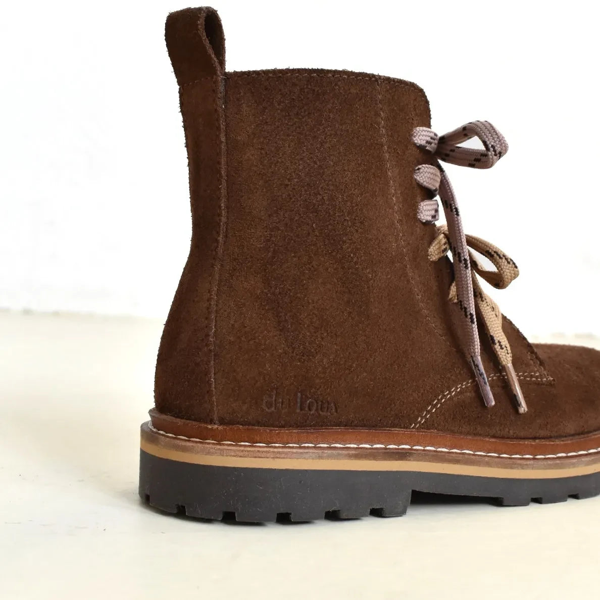 du Loua - Charly Suede Lace-up Boots | Brown