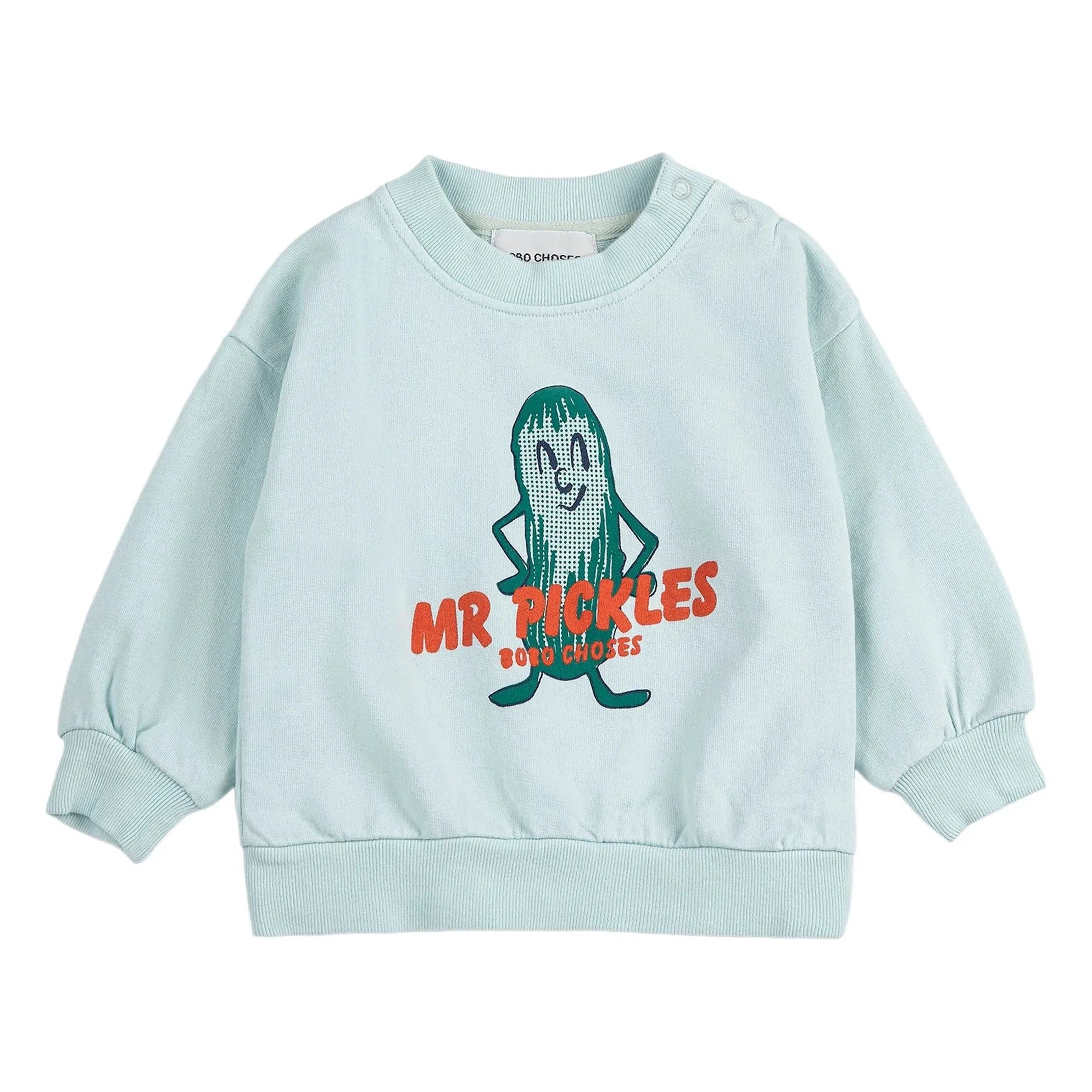Bobo Choses - Mr. Pickles Organic Cotton Baby Sweatshirt | Light Blue