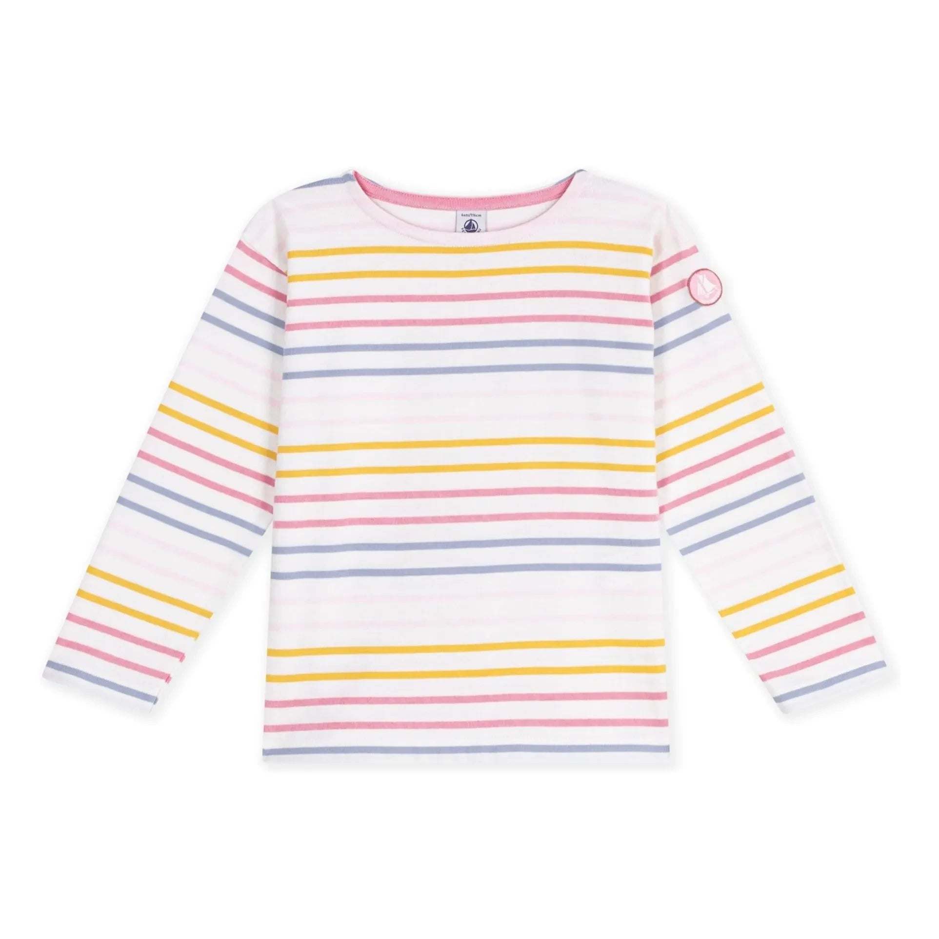 Petit Bateau - Marinière Logo Tişört | Pembe
