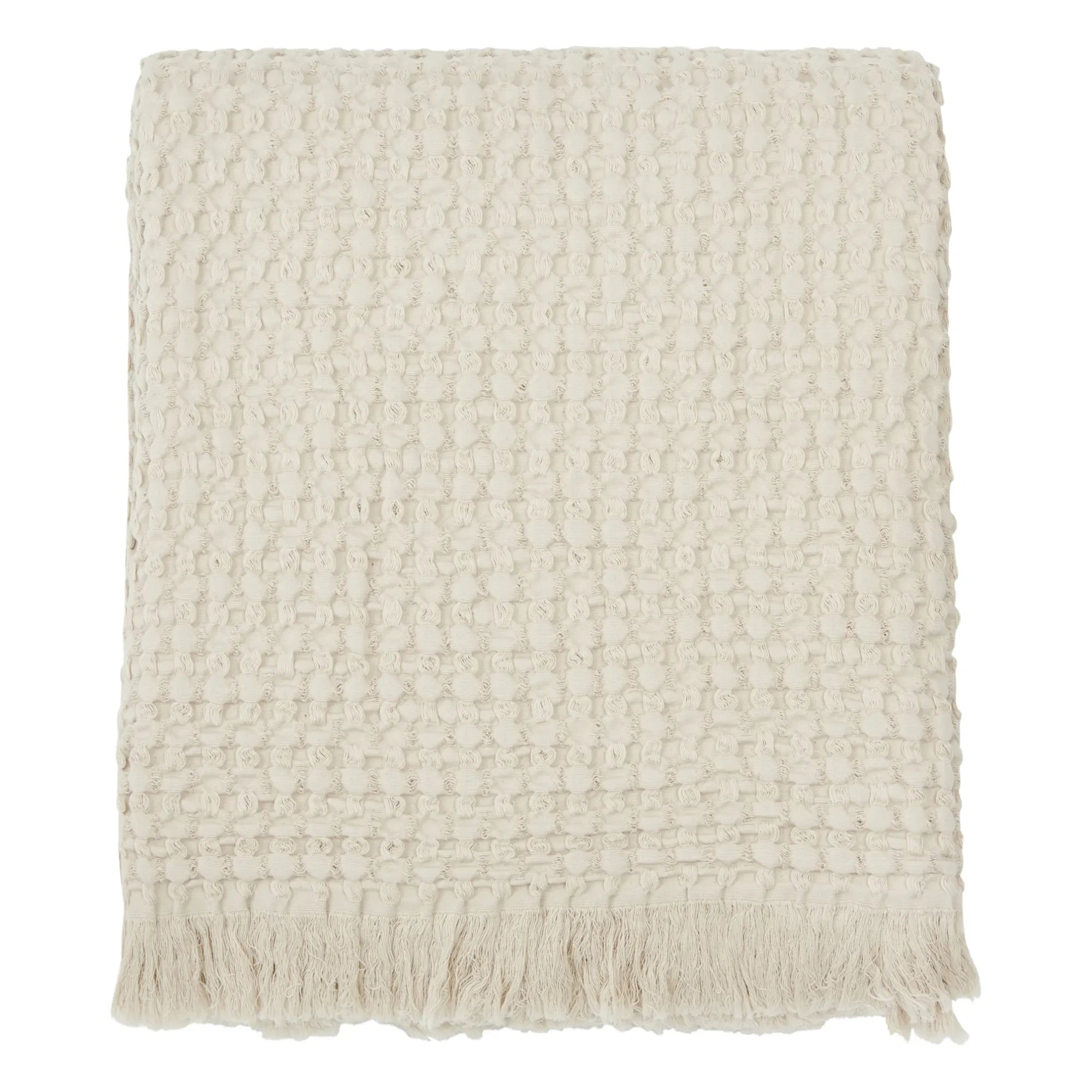 Haomy - Tempo cotton throw blanket | Cream