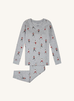 Petit Lem - Organic Cotton American Football Pajamas | Gray