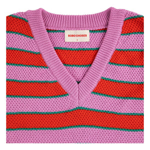 Bobo Choses - Striped Organic Cotton Vest | Pink