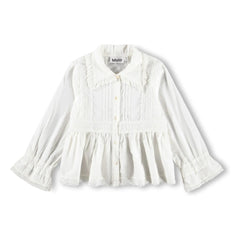 Molo - Reece Organic Cotton Ruffled Blouse | White