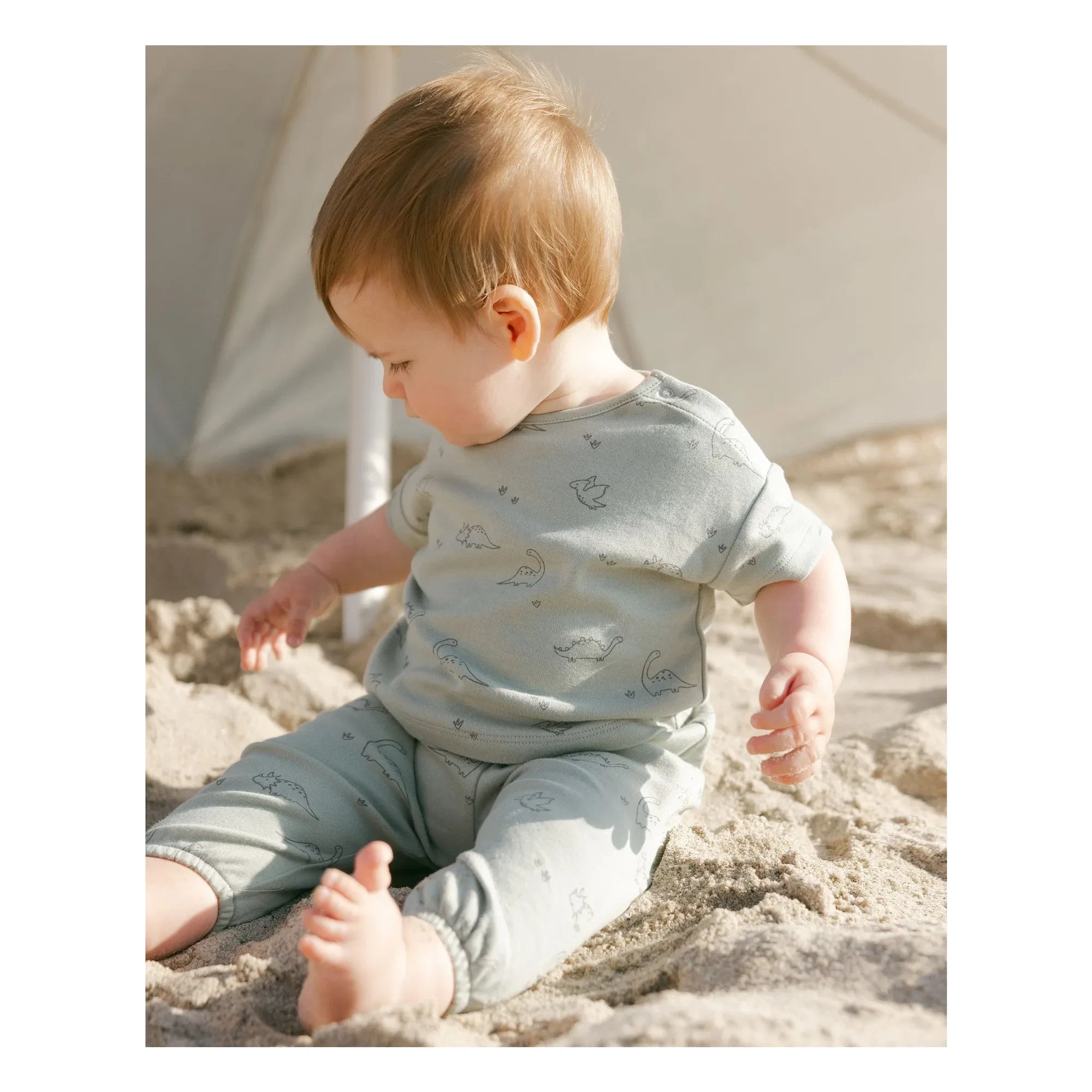 Quincy Mae - T-shirt and pants set | Pistachio Green