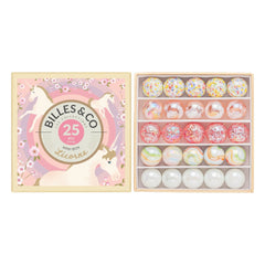Billes & Co - 25-Piece Single-Horn Horse Marble Set | Pink