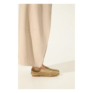 Augusta - Bettina Faux Leather Ballerina | Beige
