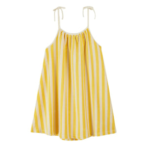 Emile et Ida - Striped Organic Cotton Dress | Yellow