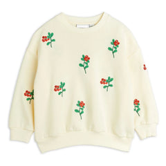 Mini Rodini - Organic Cotton Floral Print Sweatshirt | Ecru