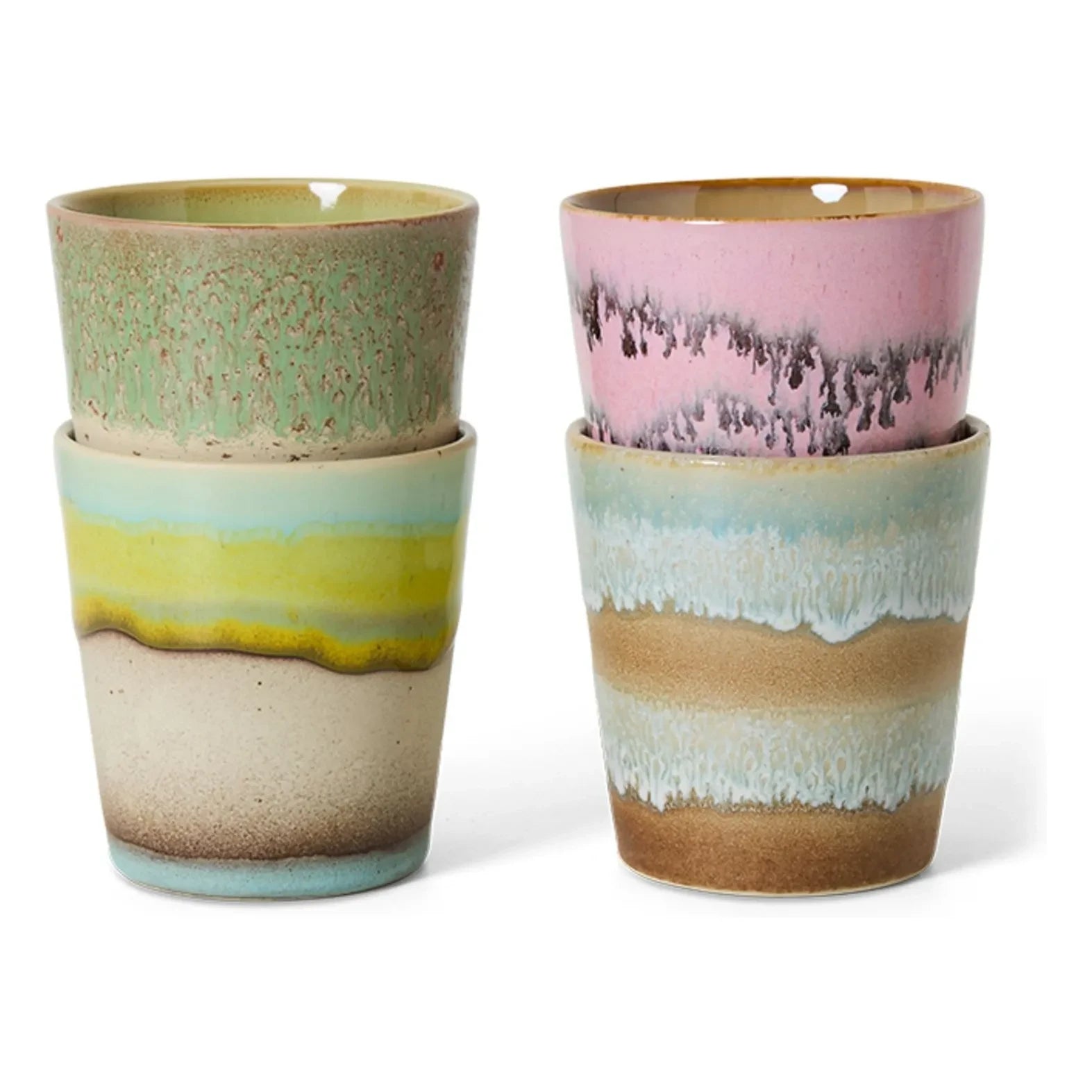 HKliving - Pop Art Mugs - Set of 4