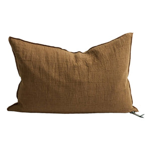 Maison de Vacances - Vice Versa Washed Linen Crepe Pillow | Havana
