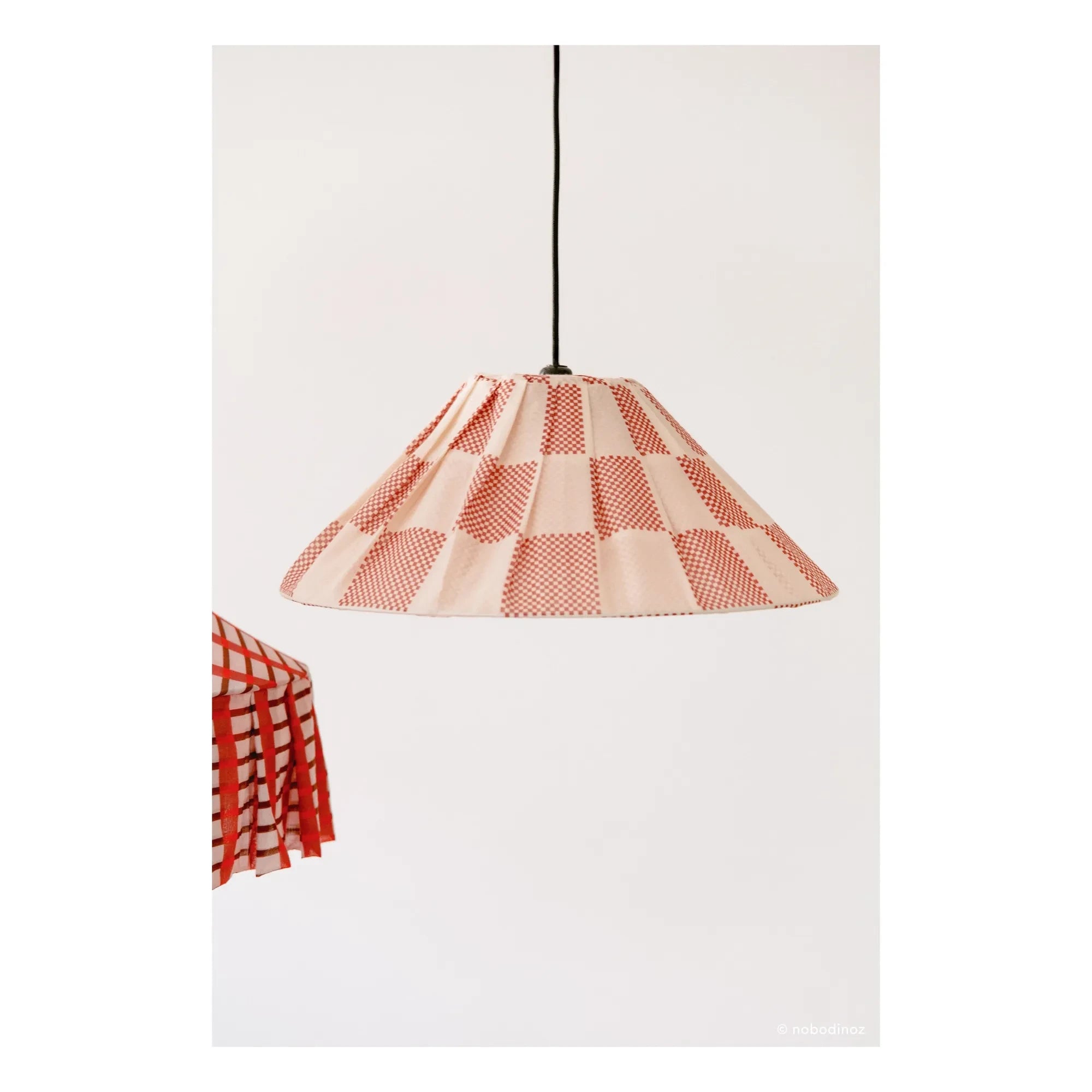 Nobodinoz - Ava Striped Lampshade | Red