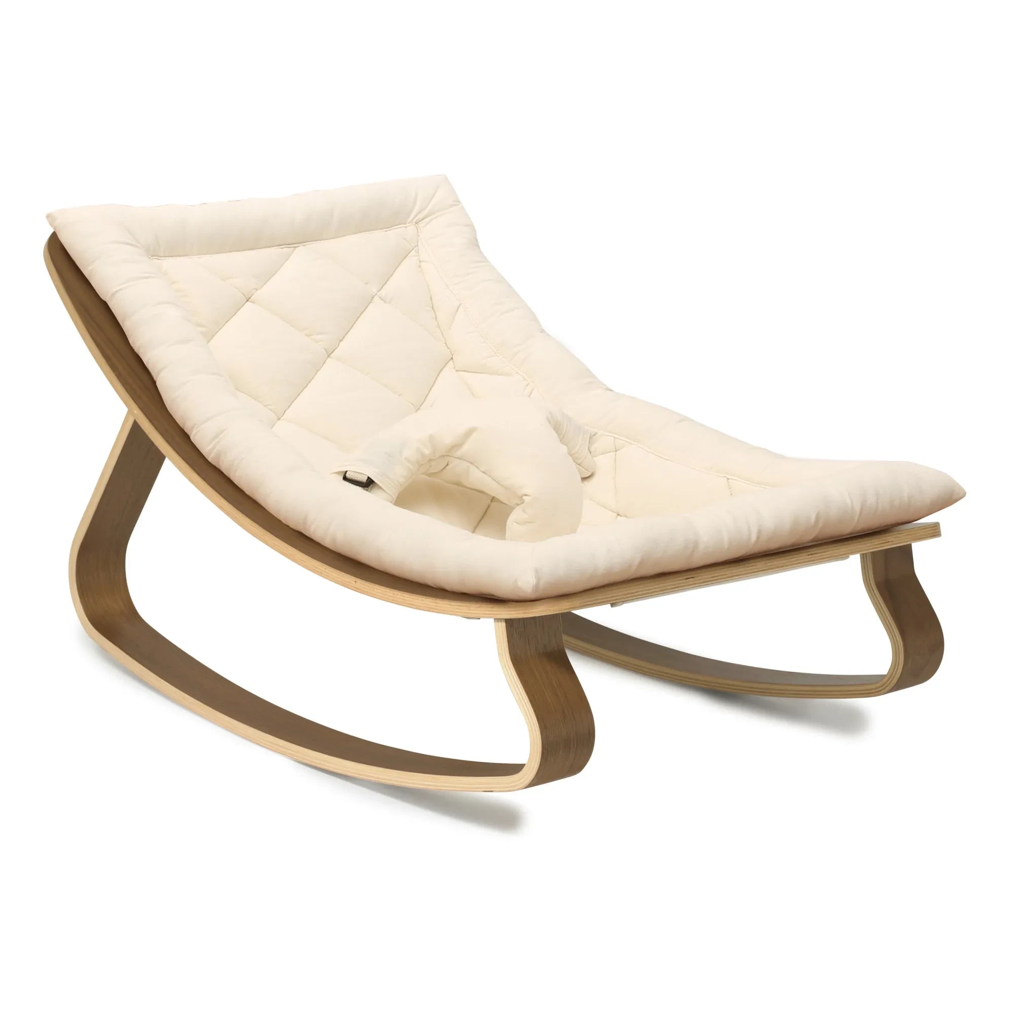 Charlie Crane - Levo Baby Swing - Walnut & Ecru Organic Cotton Pillow | Ecru