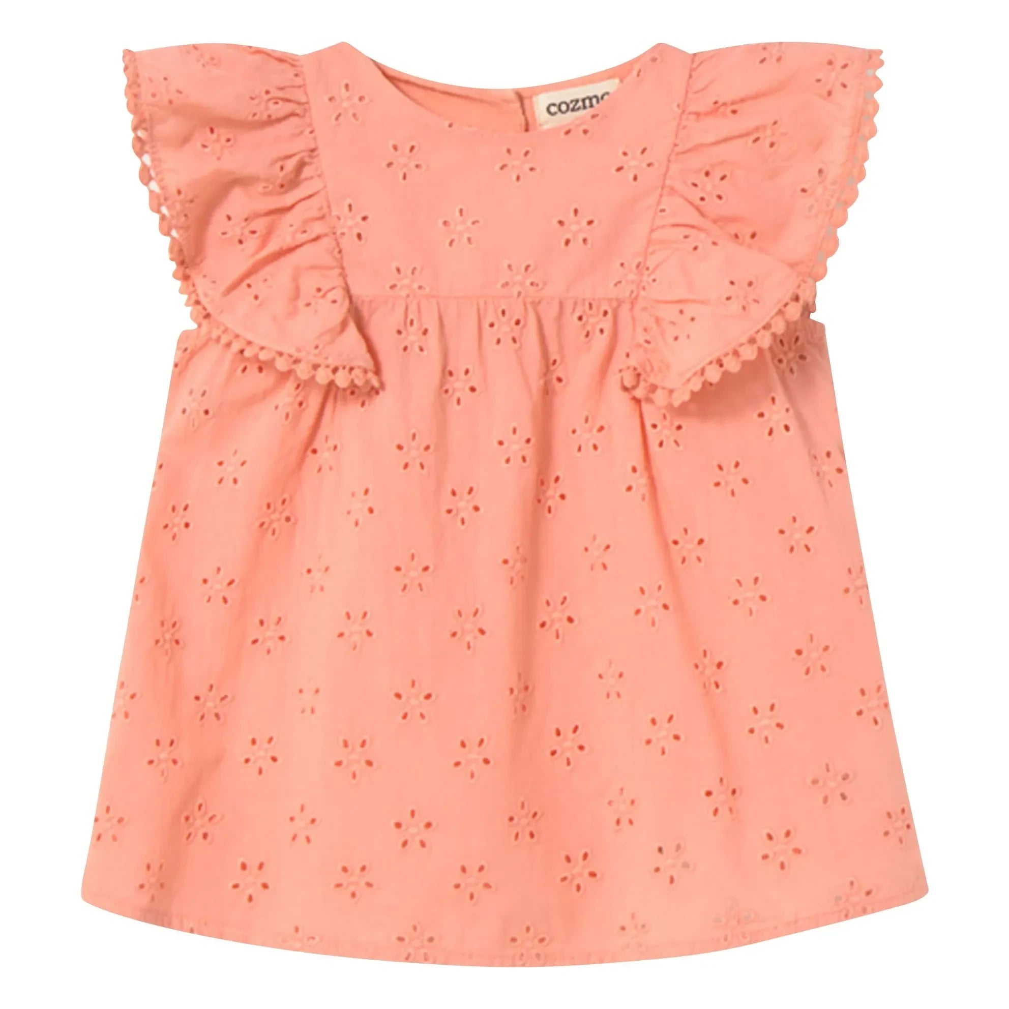 Cozmo - Sophia Embroidered Dress | Coral