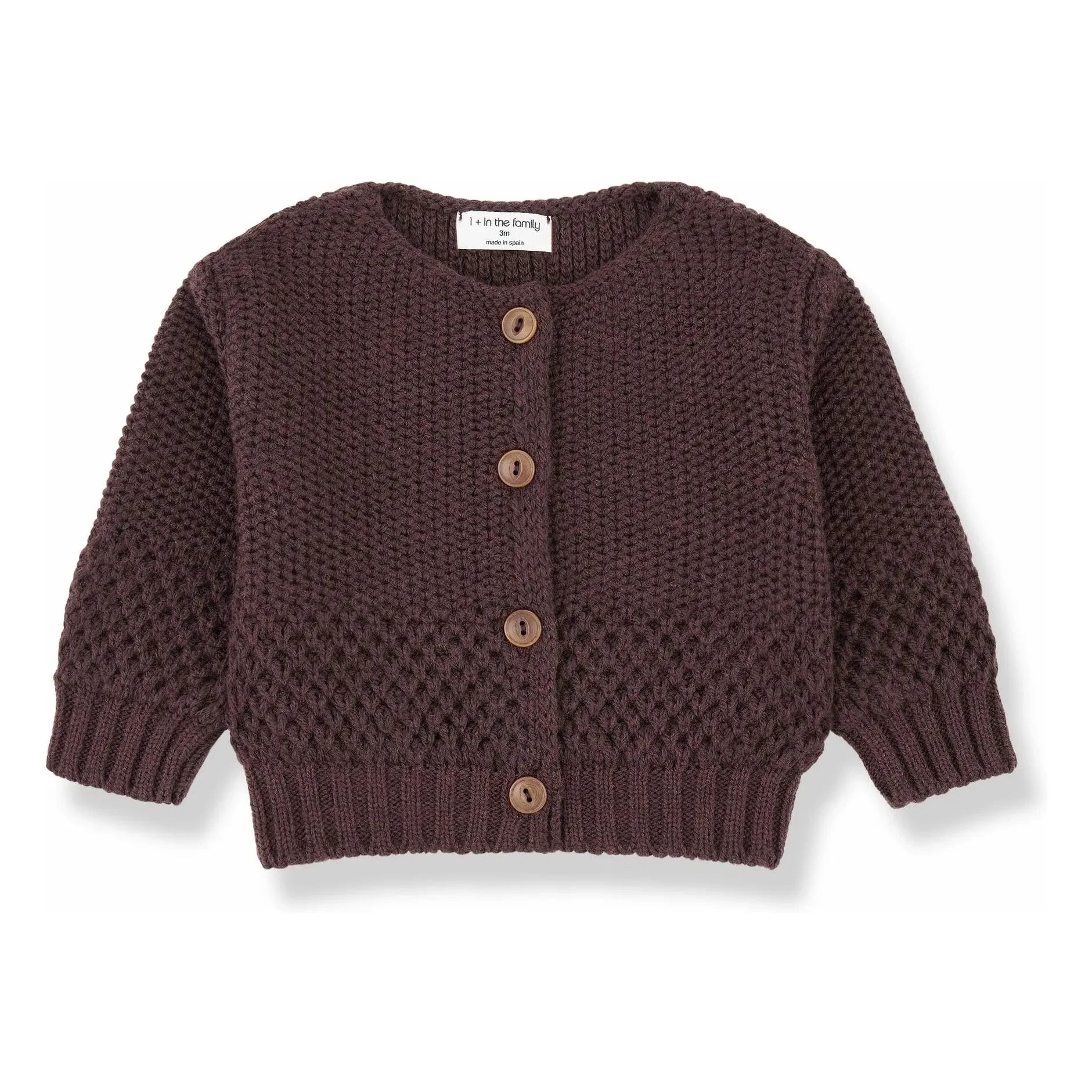 1+ in the family - Malene Merino Yün Hırka | Bordo