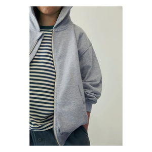 Gray Label - Organic cotton zip-up sweatshirt | Charcoal gray