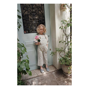 Emile et Ida - Floral Pattern Overalls | Cream