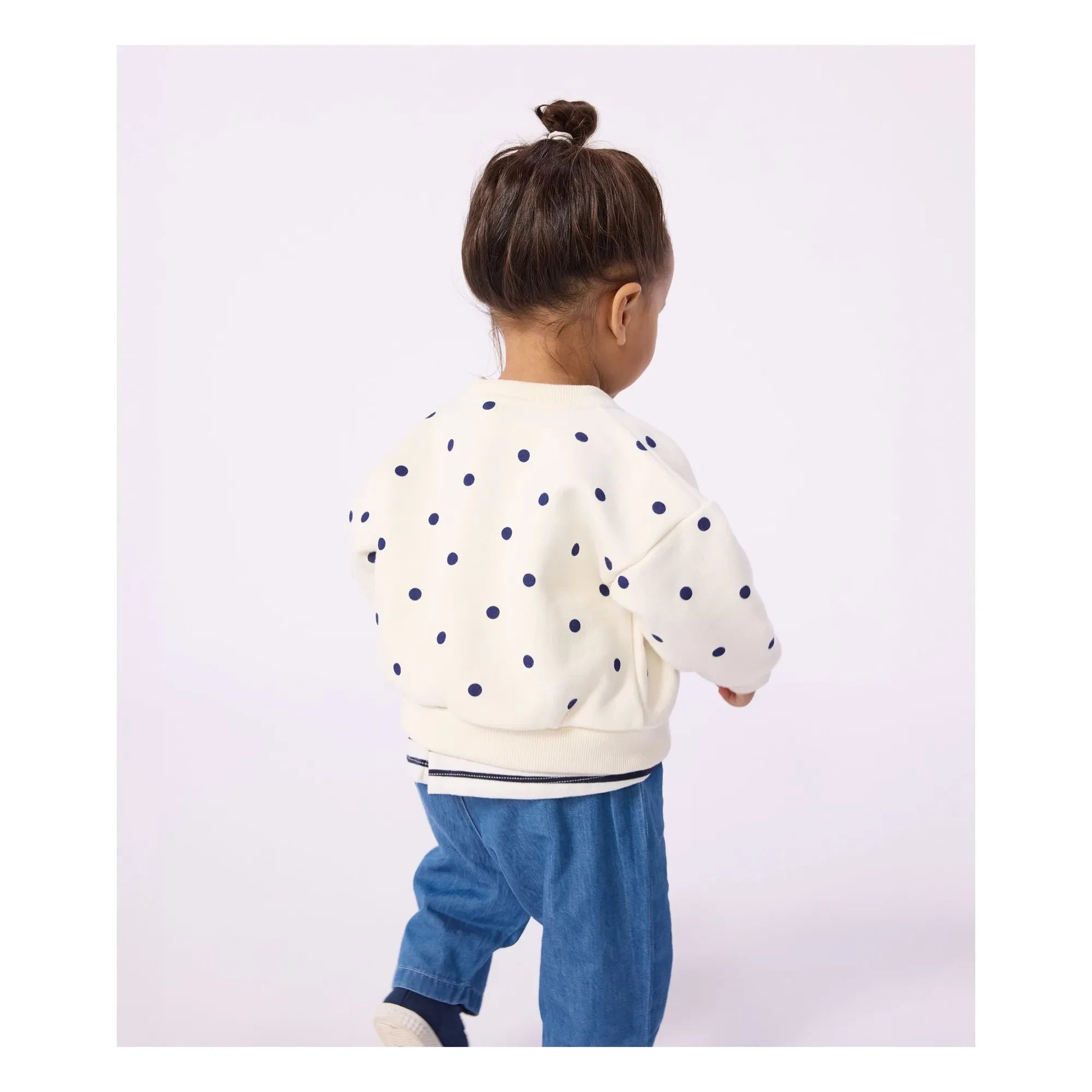 Petit Bateau - Quilted Dot Jacket | Ecru