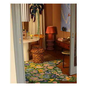 Doing Goods - Maya Kaplan embroidered pouf | Camel