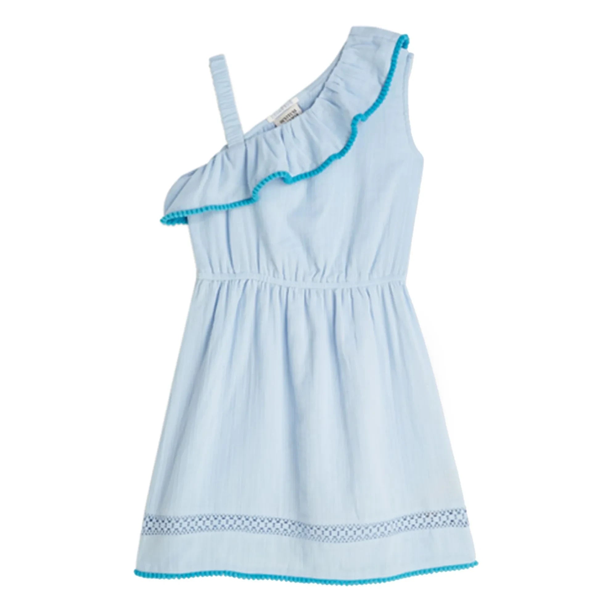 Scotch & Soda - Asymmetrical Ruffle Dress | Pale Blue