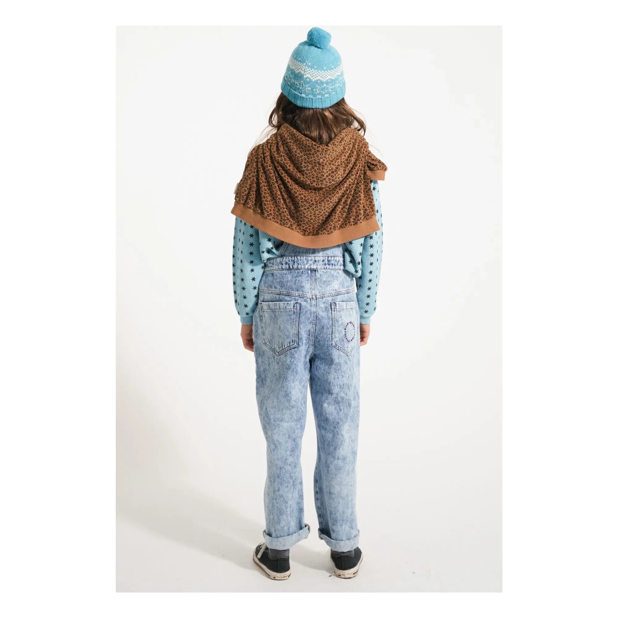 Piupiuchick - Washed Denim Dungarees | Light Blue