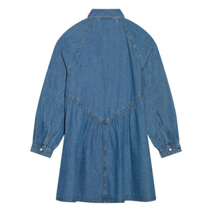 Hundred Pieces - Shirley Embroidered Denim Dress | Denim Blue
