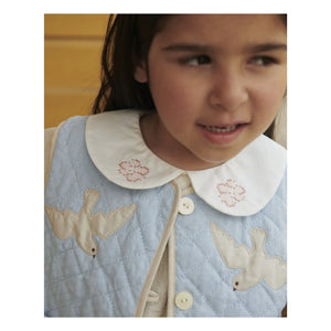 Copenhagen Colors - Sleeveless Quilted Organic Cotton Jacket | Light Blue