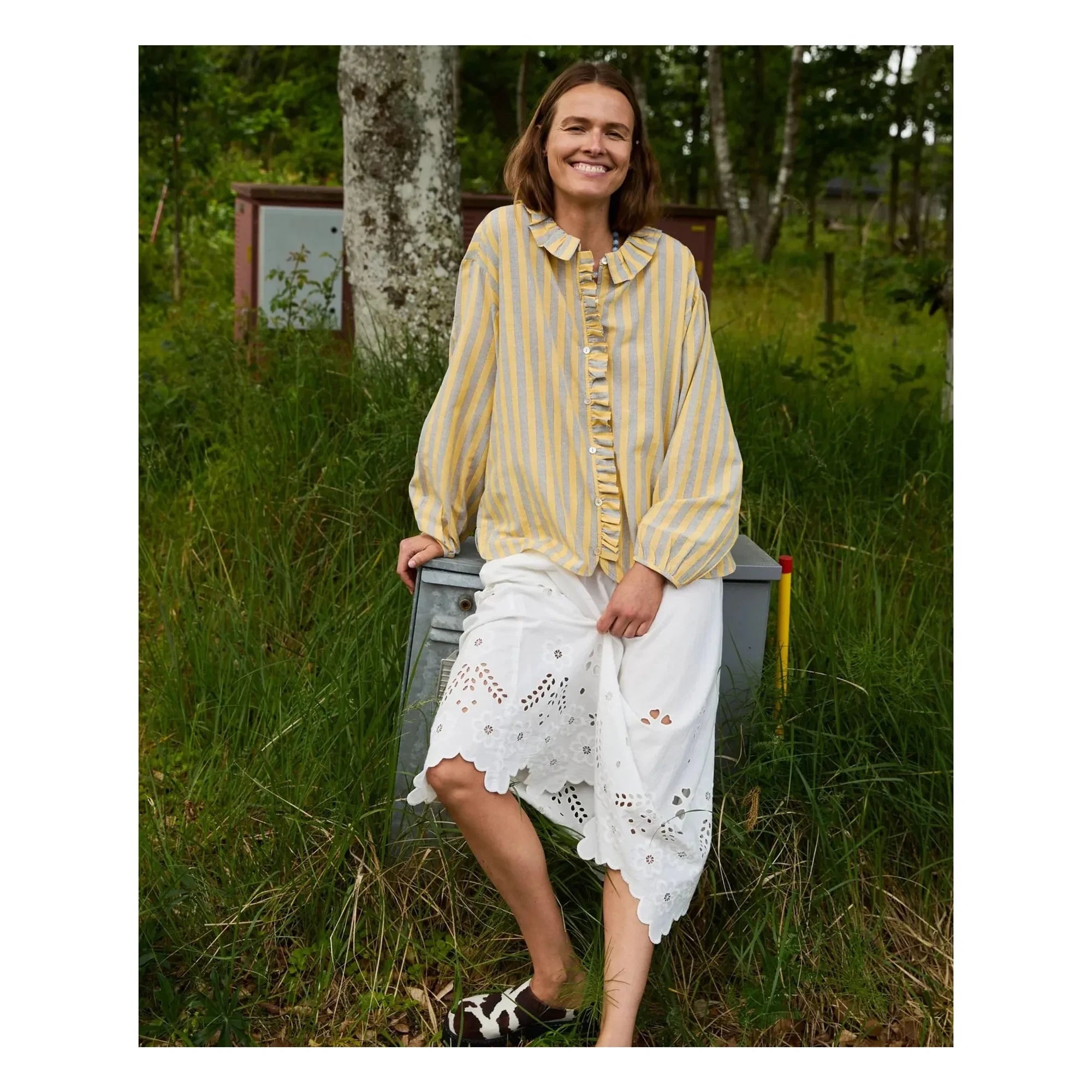 SISSEL EDELBO - Mirelle Striped Shirt | Yellow