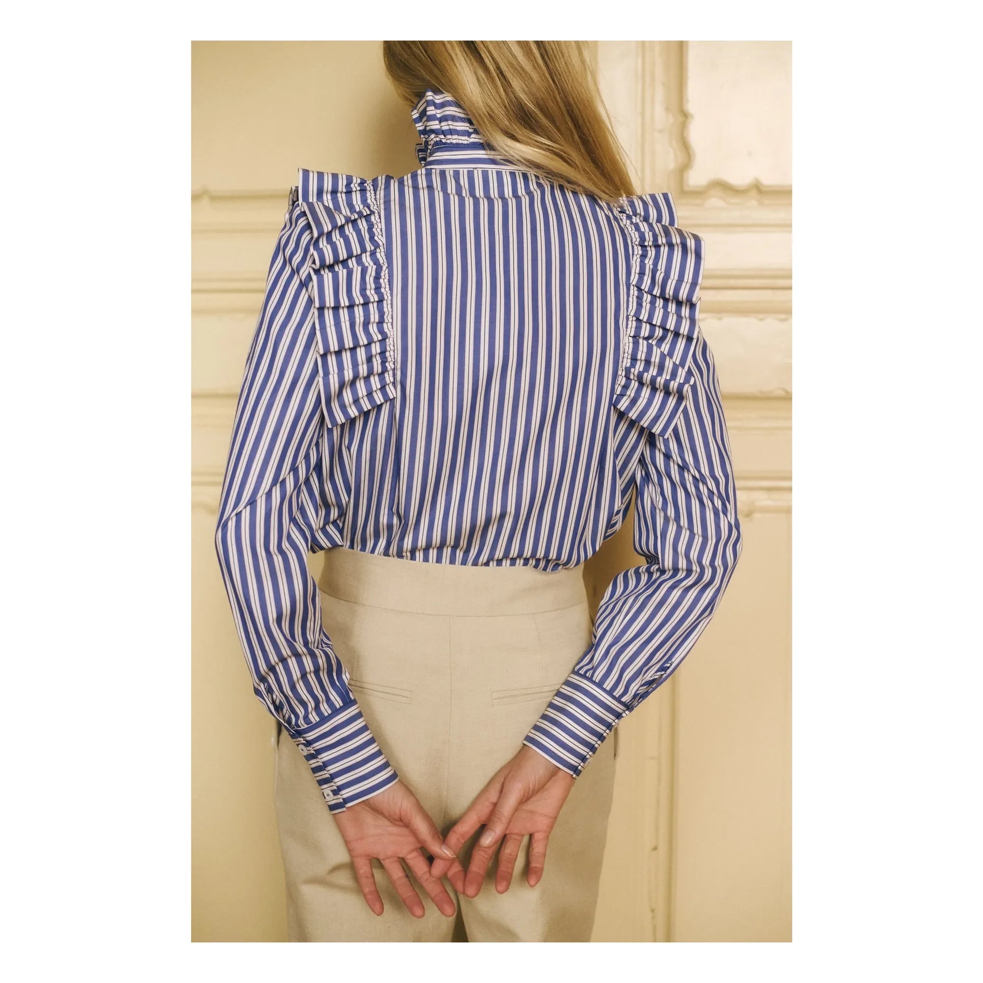 Maria de la Orden - Mizou Cotton Striped Blouse | Blue