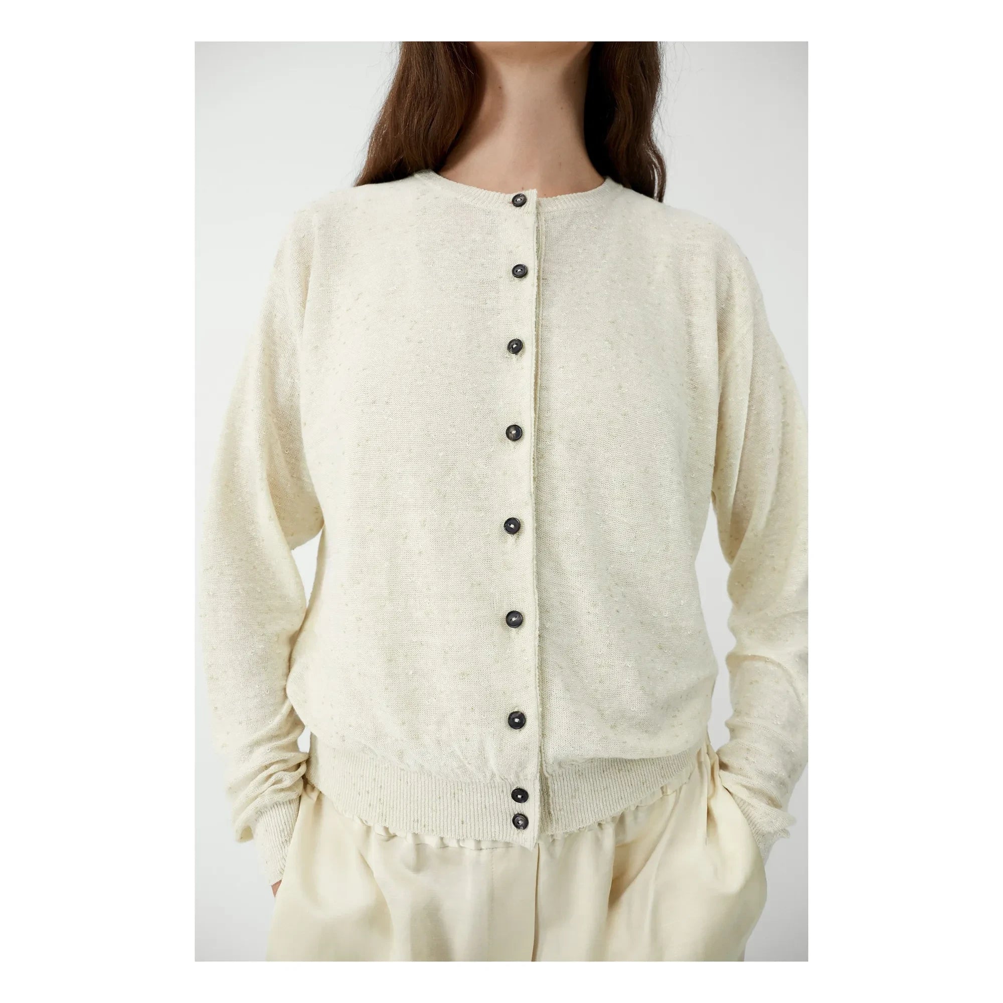 Cordera - Linen and Cotton Cardigan | Cream