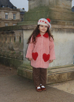 Konges Sløjd - Belou Hearts Yün Beret | Açık Mavi