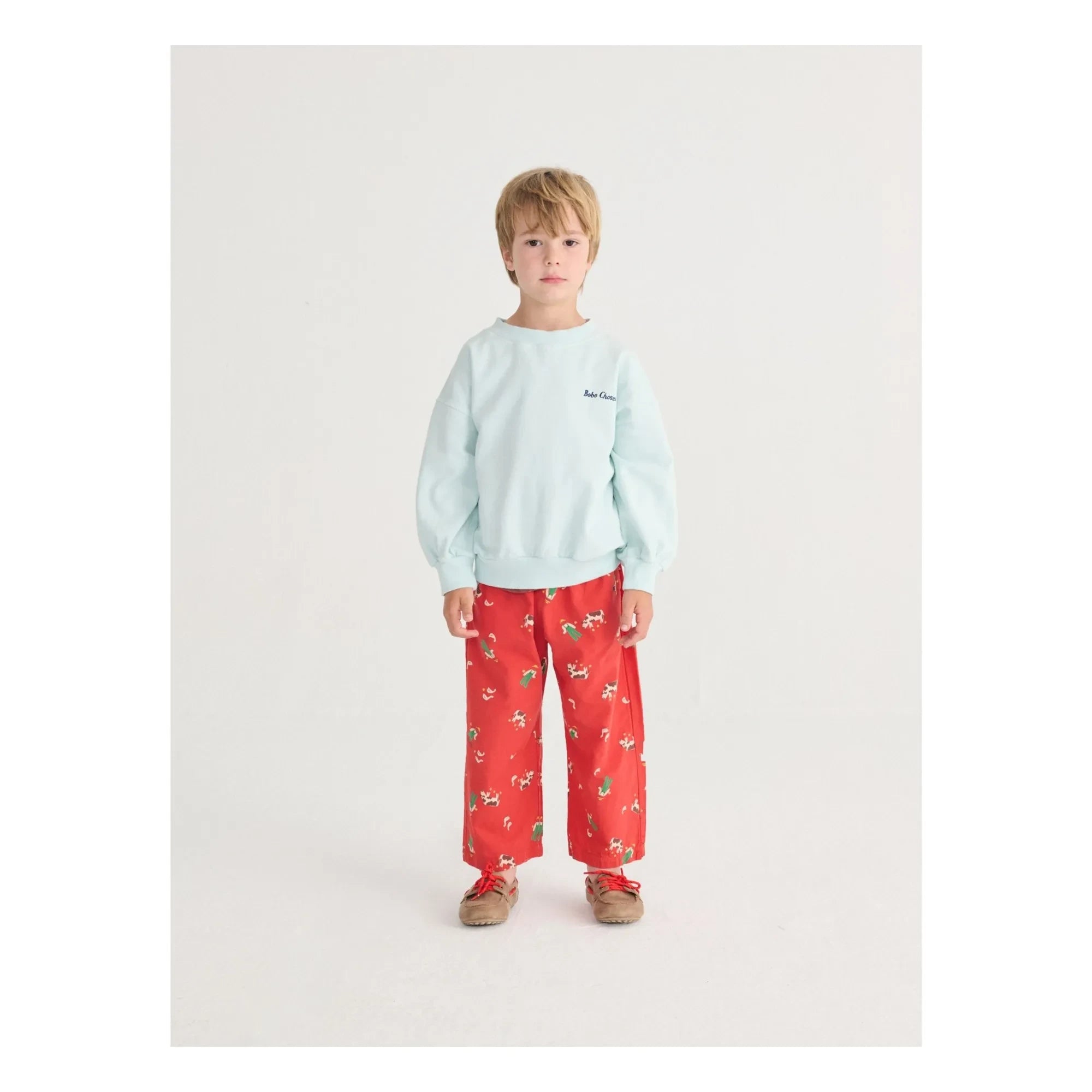 Bobo Choses - Mr Pickles organik pamuk sweatshirt | Açık mavi