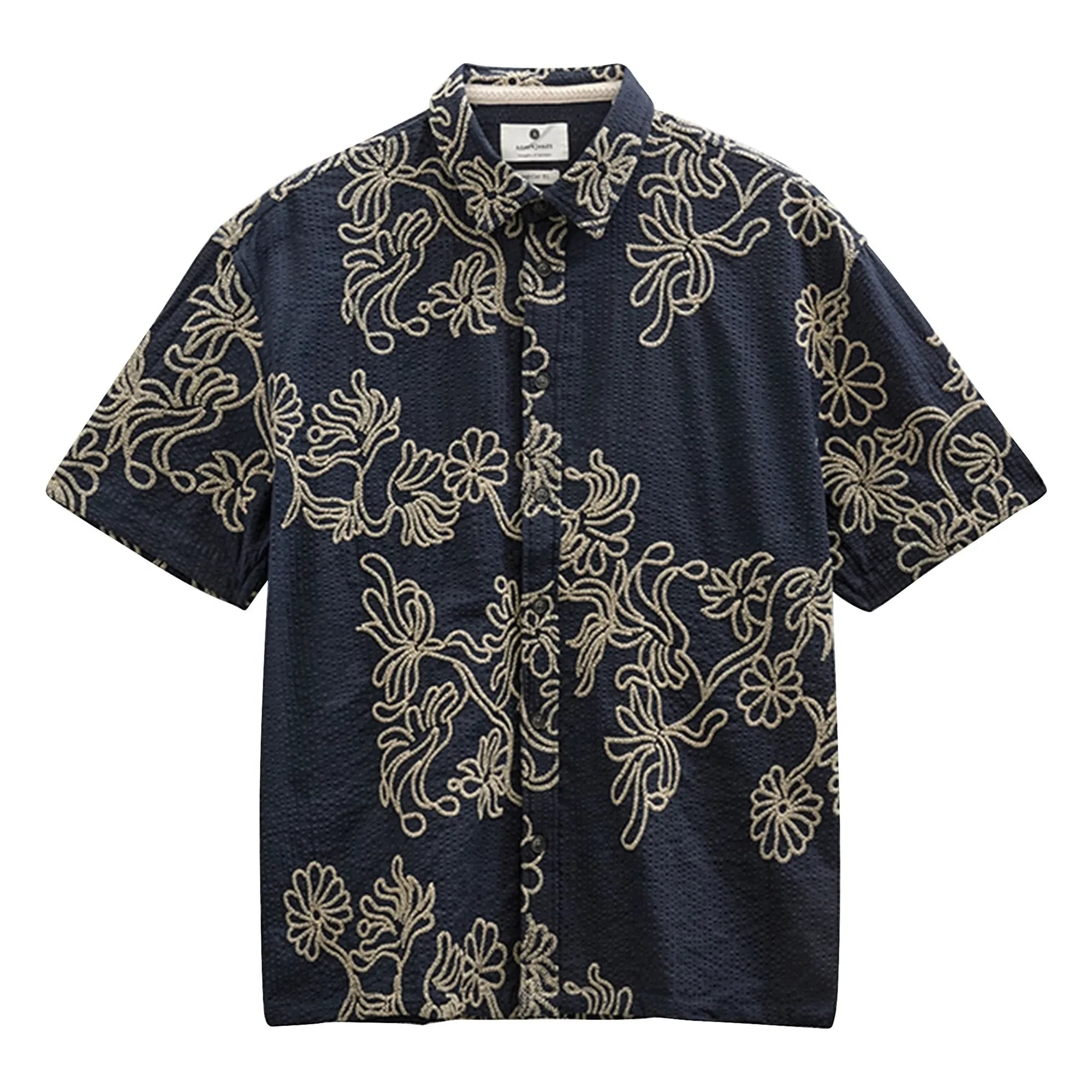 Anerkjendt - Akotto Embroidered Shirt | Dark Blue