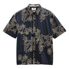 Anerkjendt - Akotto Embroidered Shirt | Dark Blue