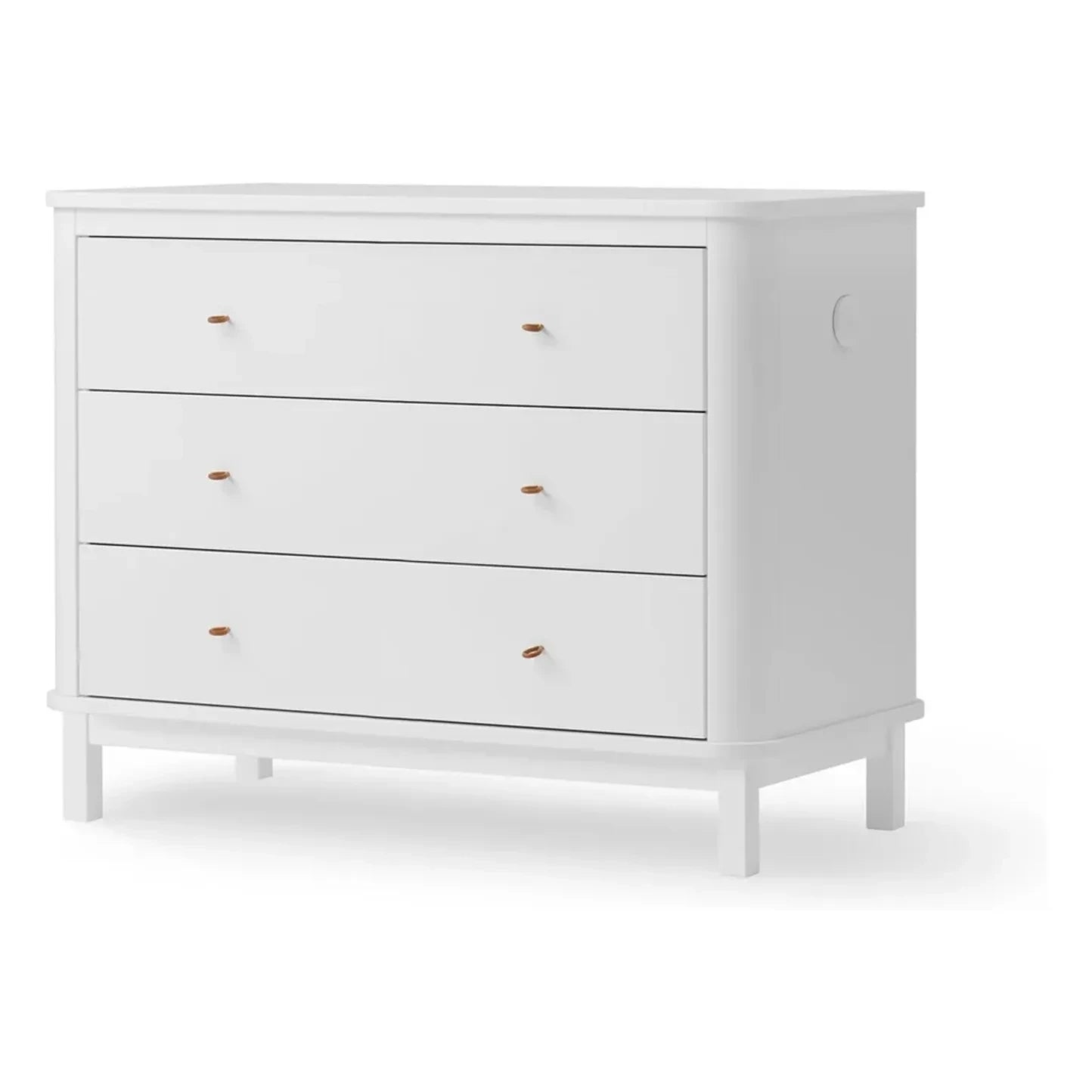 Oliver Furniture - Meşe ağacından 3 çekmeceli şifonyer | Beyaz
