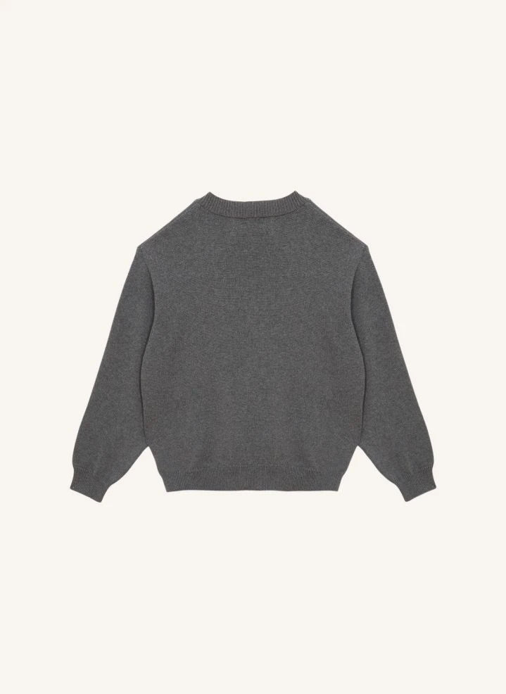 Smallable Kid - Harcourt Organic Cotton Cardigan | Grey Melange