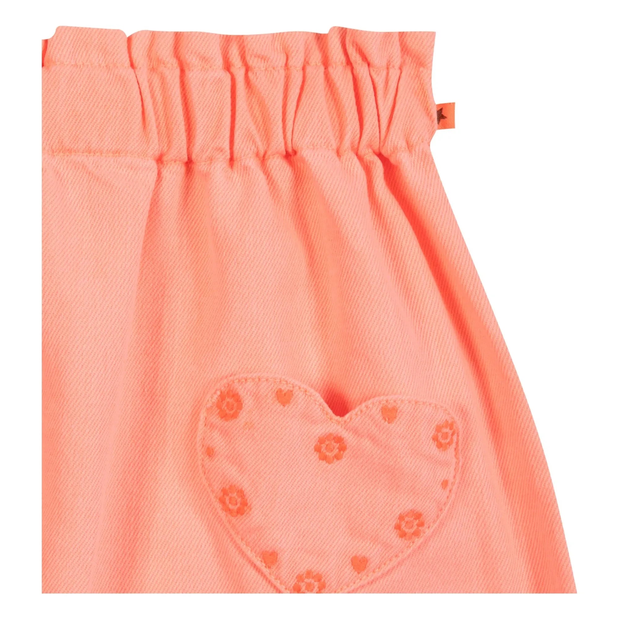 Bonton - Douchka Embroidered Heart Pocket Skirt | Coral