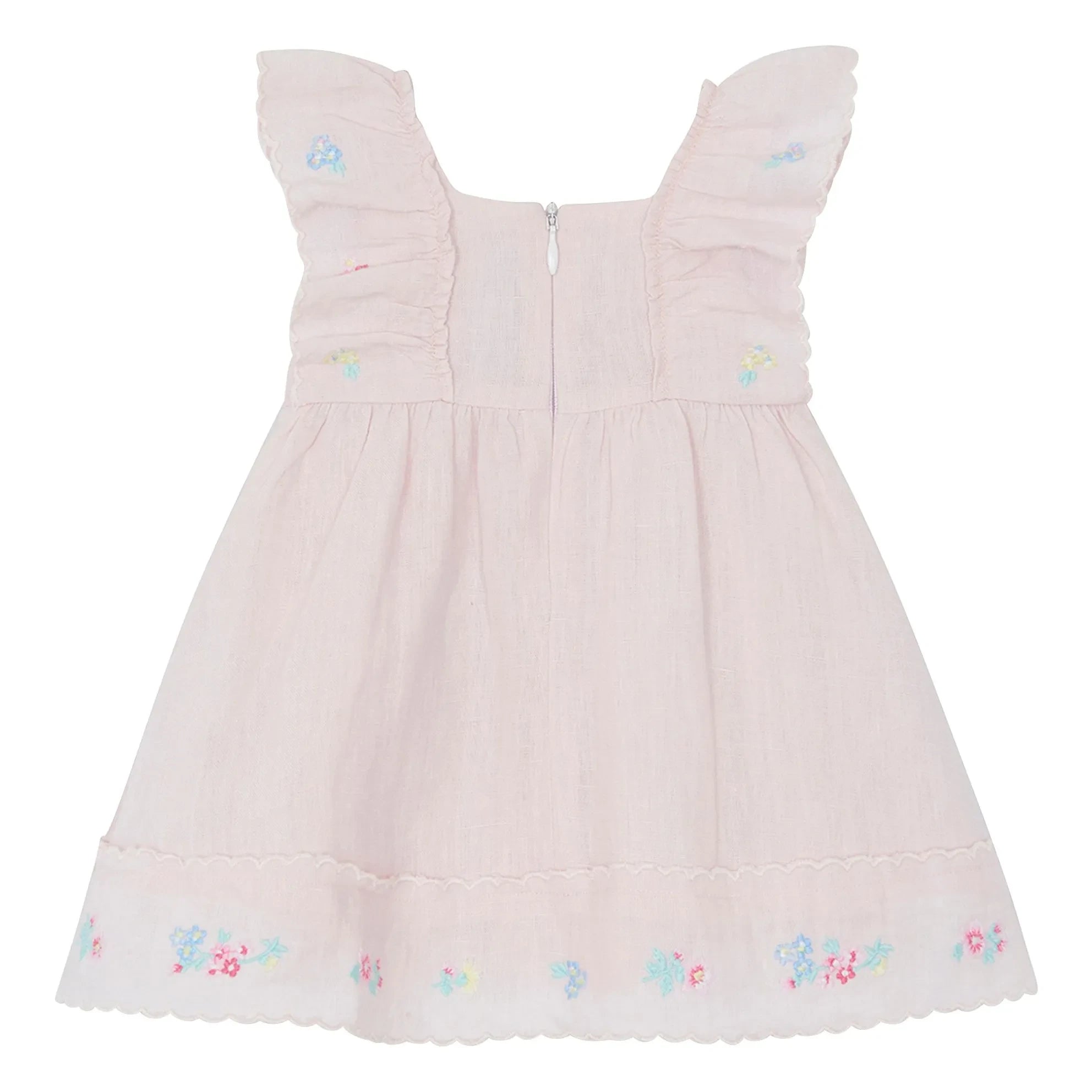Tartine et Chocolat - Embroidered Festoon Dress | Pale Pink