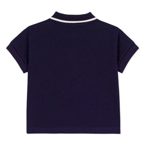 Petit Bateau - Organic Cotton Baby Polo T-Shirt | Night Blue