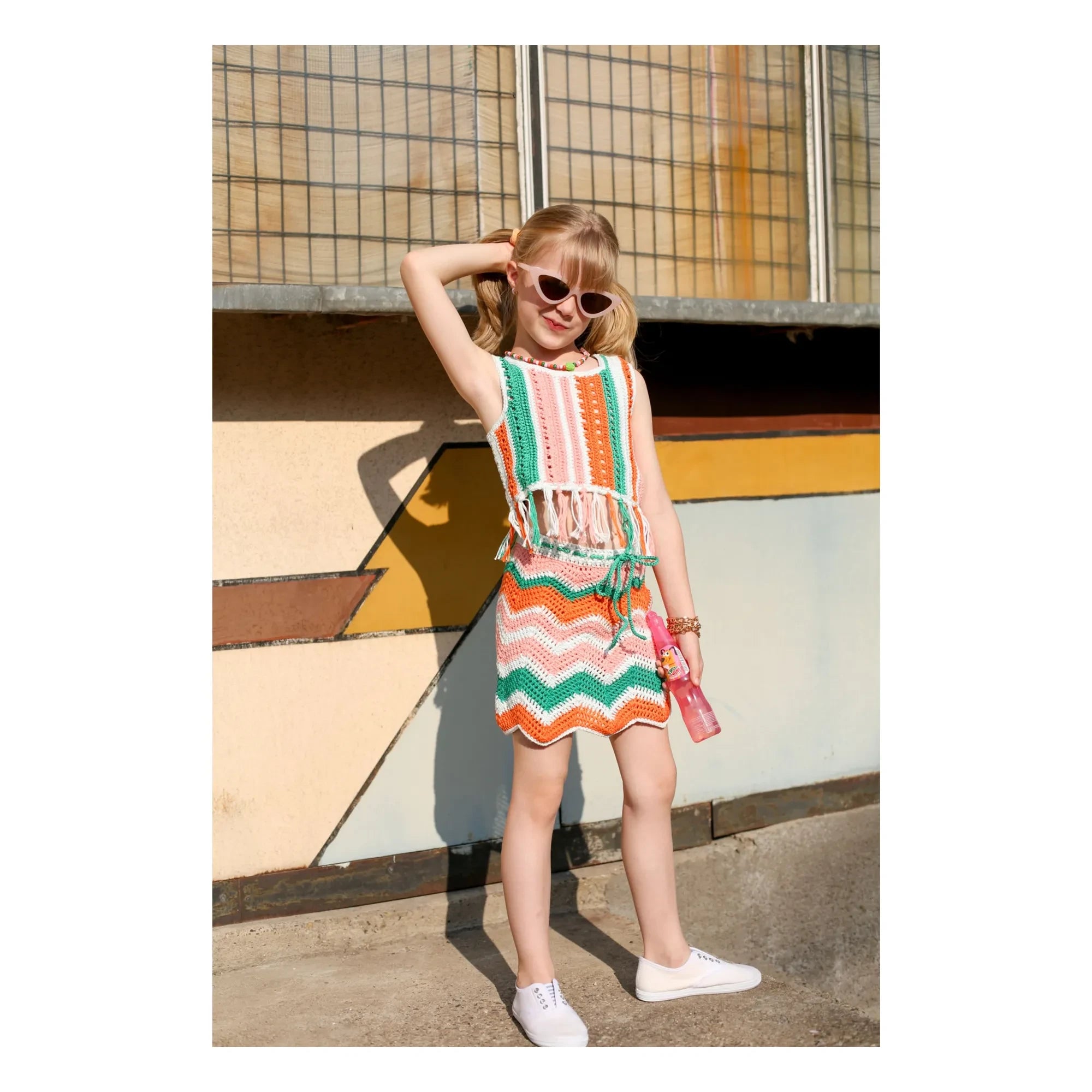 Kalinka - Etna Crochet Fringed Top | Green