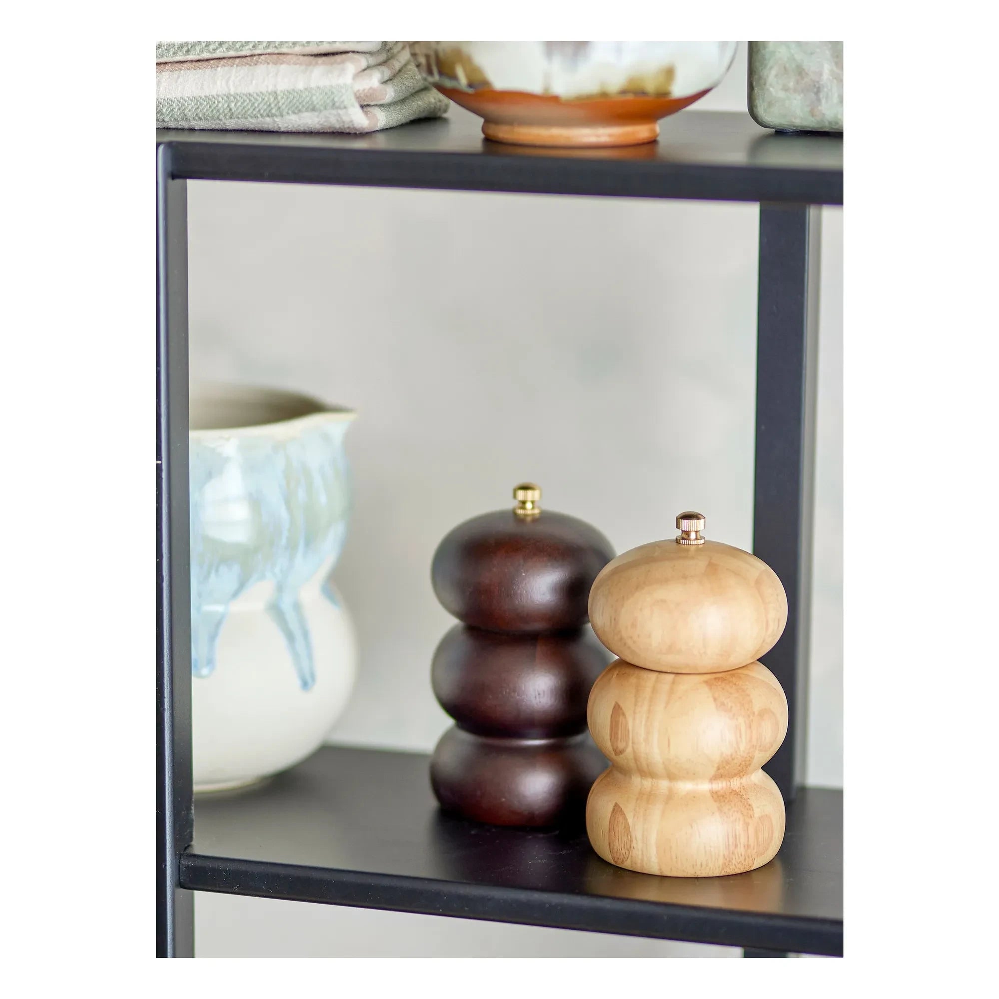 Bloomingville - Marge Salt and Pepper Shakers, Rubberwood | Natural