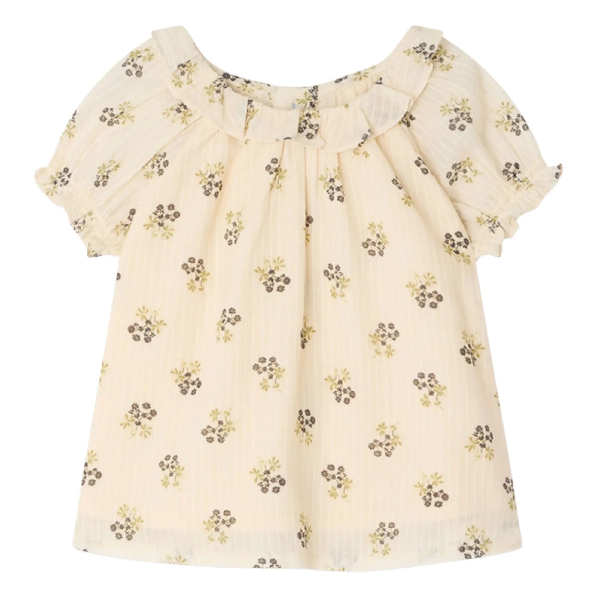 Bonpoint - Lara Fleurie Organic Cotton Blouse | Ivory