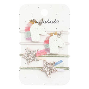 Rockahula Kids - Set of 4 Unicorn Hair Clips | White