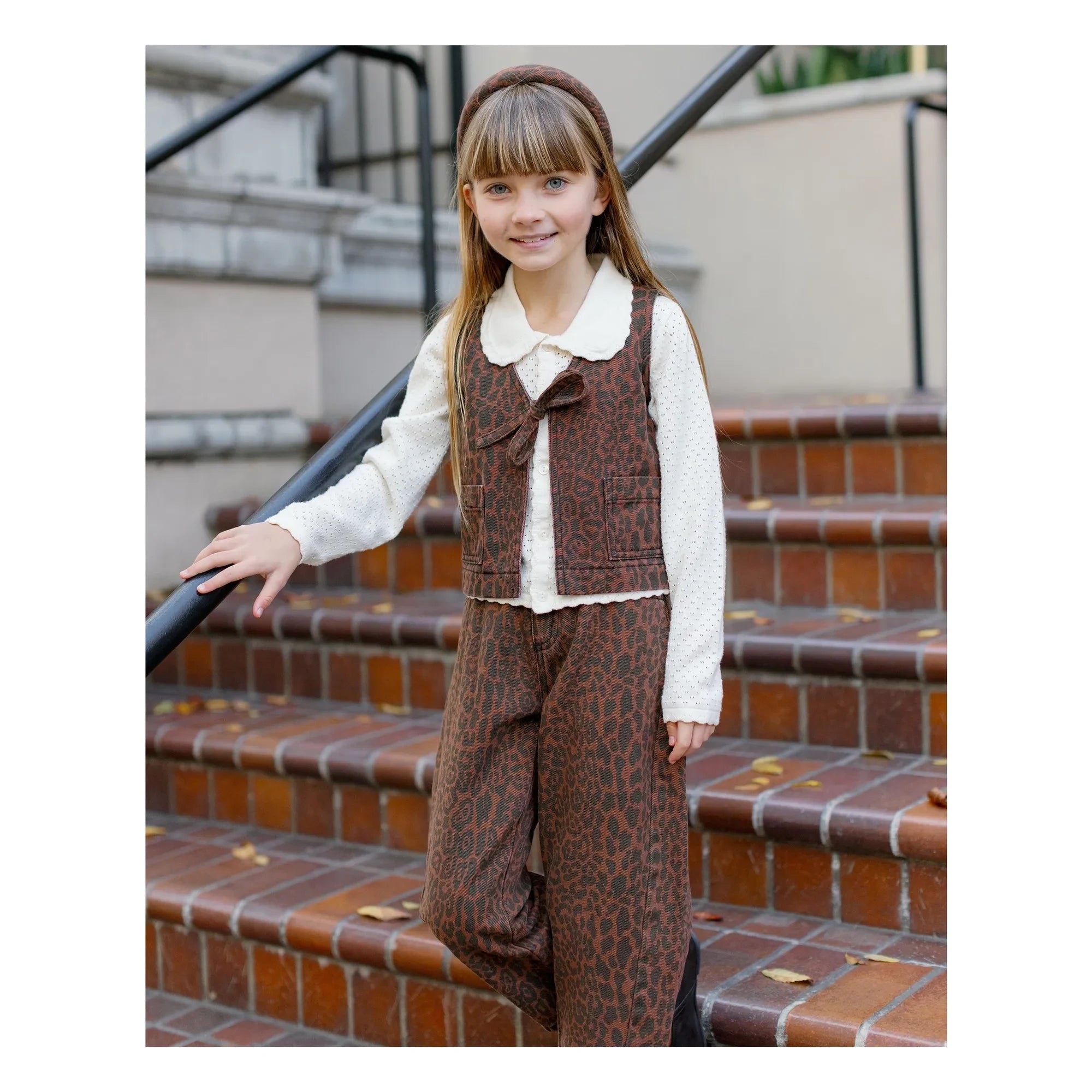 Rylee + Cru - Leopard Barrel Pants | Brown