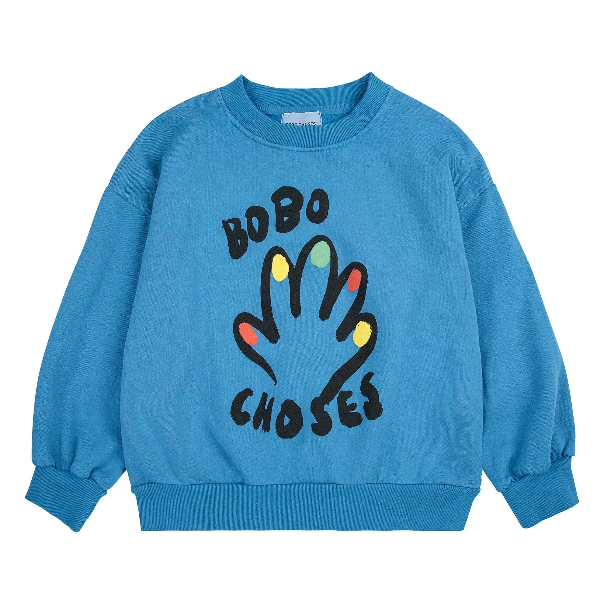 Bobo Choses - High Five Organic Cotton Sweatshirt | Blue