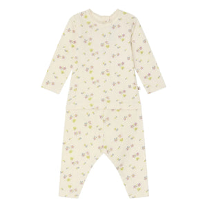 Bonpoint - Genna Floral Organic Cotton T-Shirt and Leggings Set | Ecru
