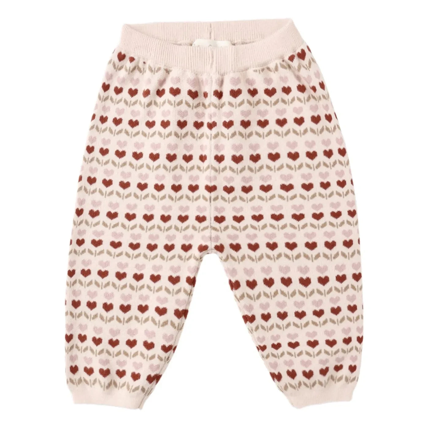 Rylee + Cru - Ruby Hearts Knit Pants | Dust Pink