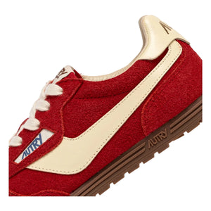 Autry - Windspin Low Two-Tone Suede and Leather Sneakers | Red