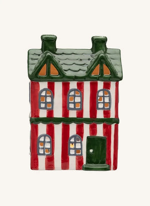 Anna + Nina - Bright LED Christmas Gingerbread House | Red