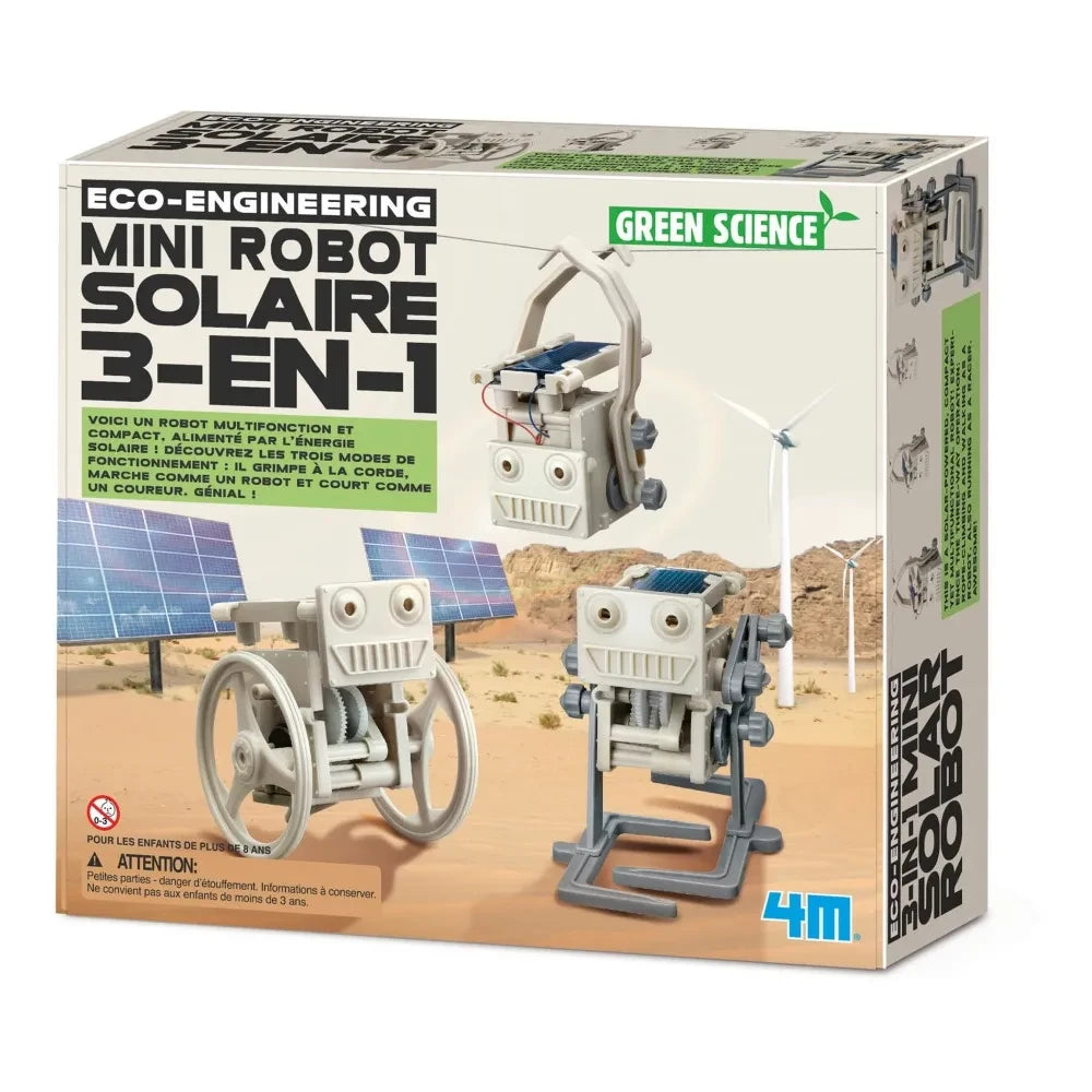 4M - 3'ü 1 Arada Mini Güneş Enerjili Robot